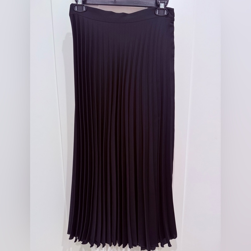Zara Pleated Maxi Skirt - Black
